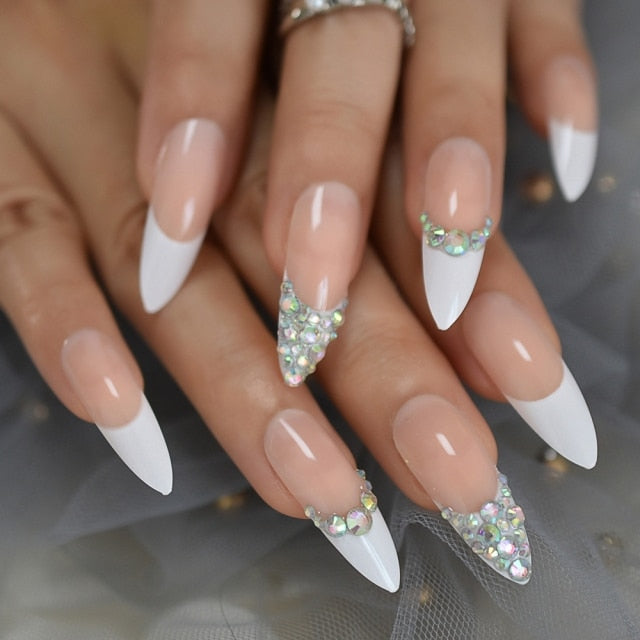 Luxury Gemstone Stiletto Nails – The Nail Event